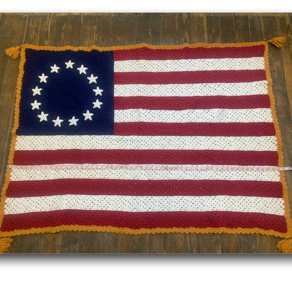 Old Glory 🇺🇸 Handcrafted Vintage Blanket - Picture 9 of 13